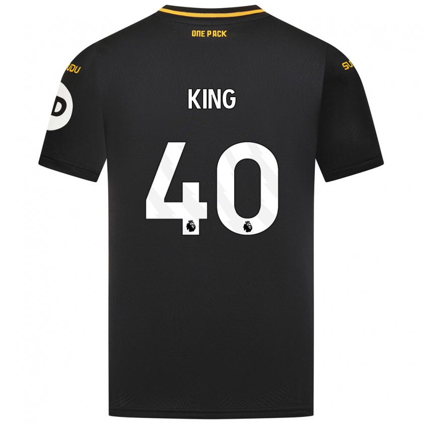 Kandiny Bambino Maglia Tom King #40 Nero Kit Gara Away 2024/25 Maglietta