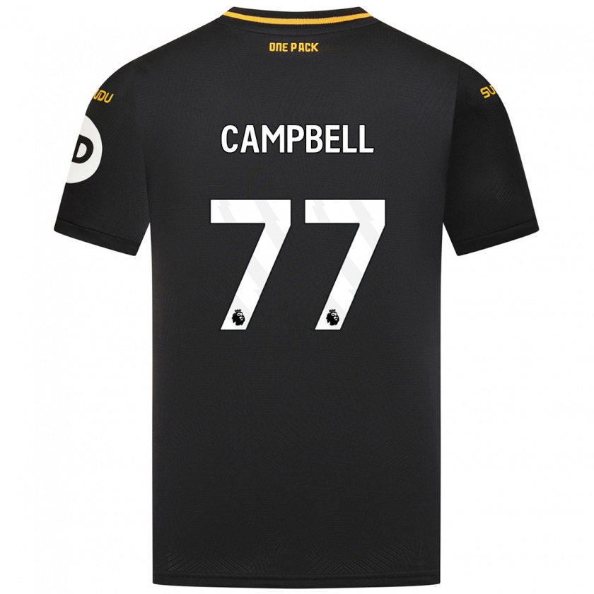 Kandiny Niño Camiseta Chem Campbell #77 Negro 2ª Equipación 2024/25 La Camisa México