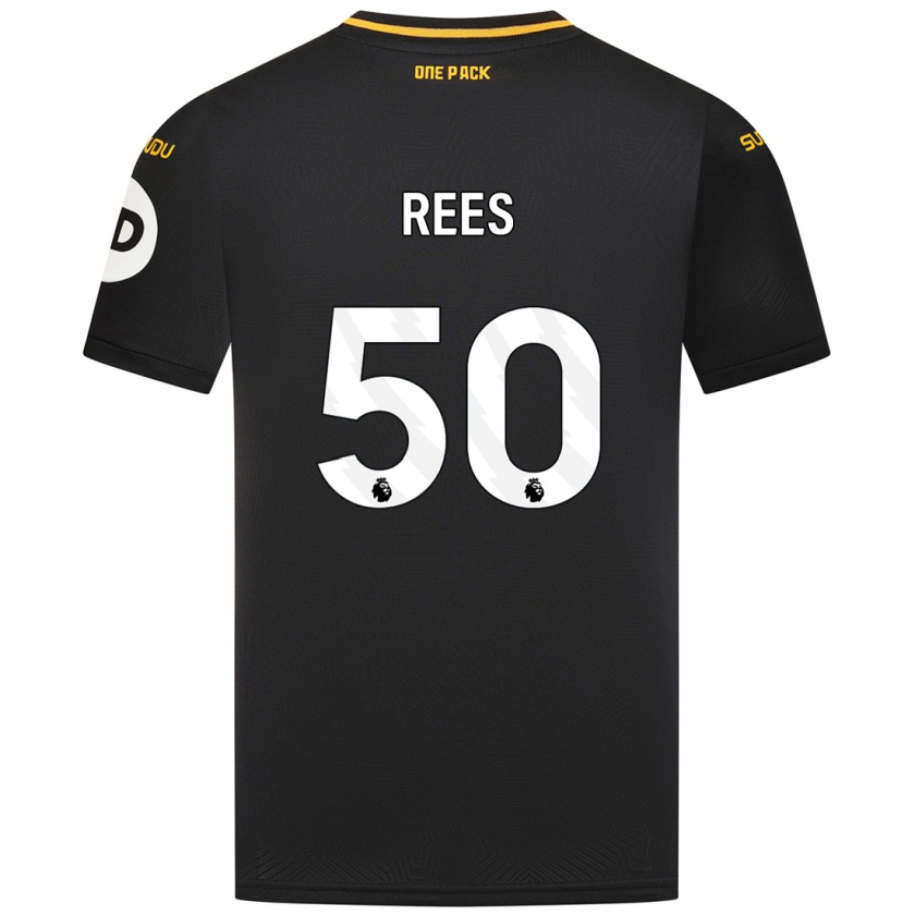 Kandiny Niño Camiseta Mason Rees #50 Negro 2ª Equipación 2024/25 La Camisa