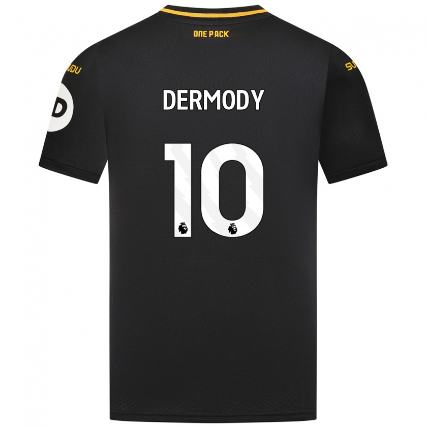 Kandiny Niño Camiseta Helen Dermody #10 Negro 2ª Equipación 2024/25 La Camisa México