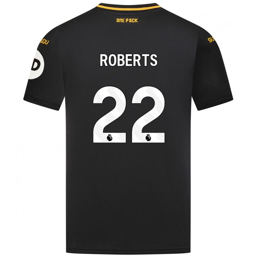 Kandiny Niño Camiseta Beth Roberts #22 Negro 2ª Equipación 2024/25 La Camisa México