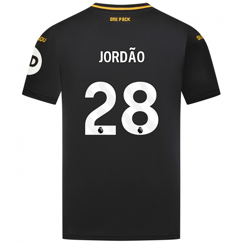 Kandiny Bambino Maglia Bruno Jordão #28 Nero Kit Gara Away 2024/25 Maglietta