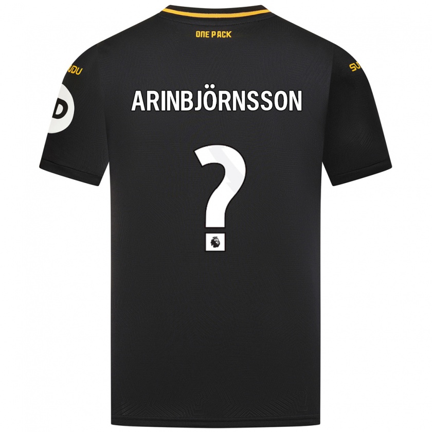 Kandiny Bambino Maglia Pálmi Rafn Arinbjörnsson #0 Nero Kit Gara Away 2024/25 Maglietta