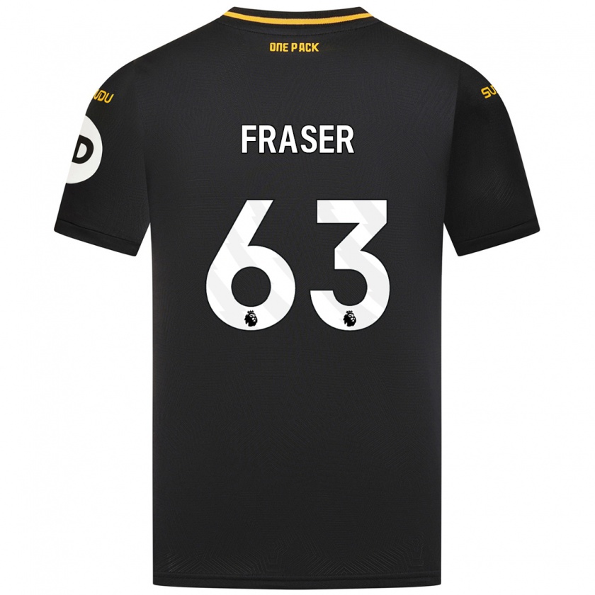 Kandiny Kinderen Nathan Fraser #63 Zwart Uitshirt Uittenue 2024/25 T-Shirt