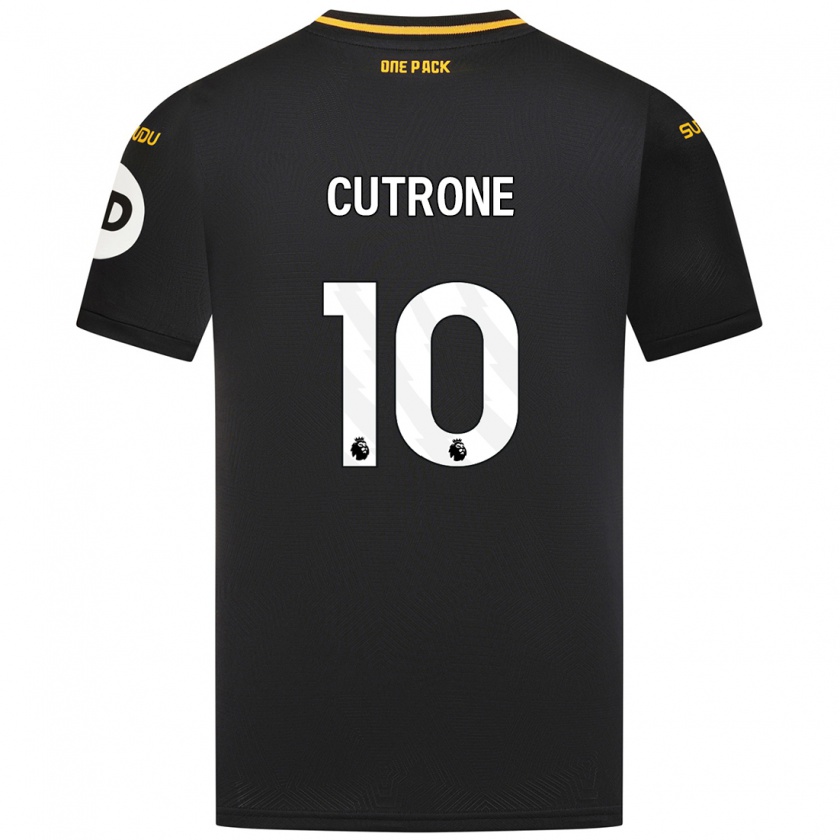 Kandiny Bambino Maglia Patrick Cutrone #10 Nero Kit Gara Away 2024/25 Maglietta