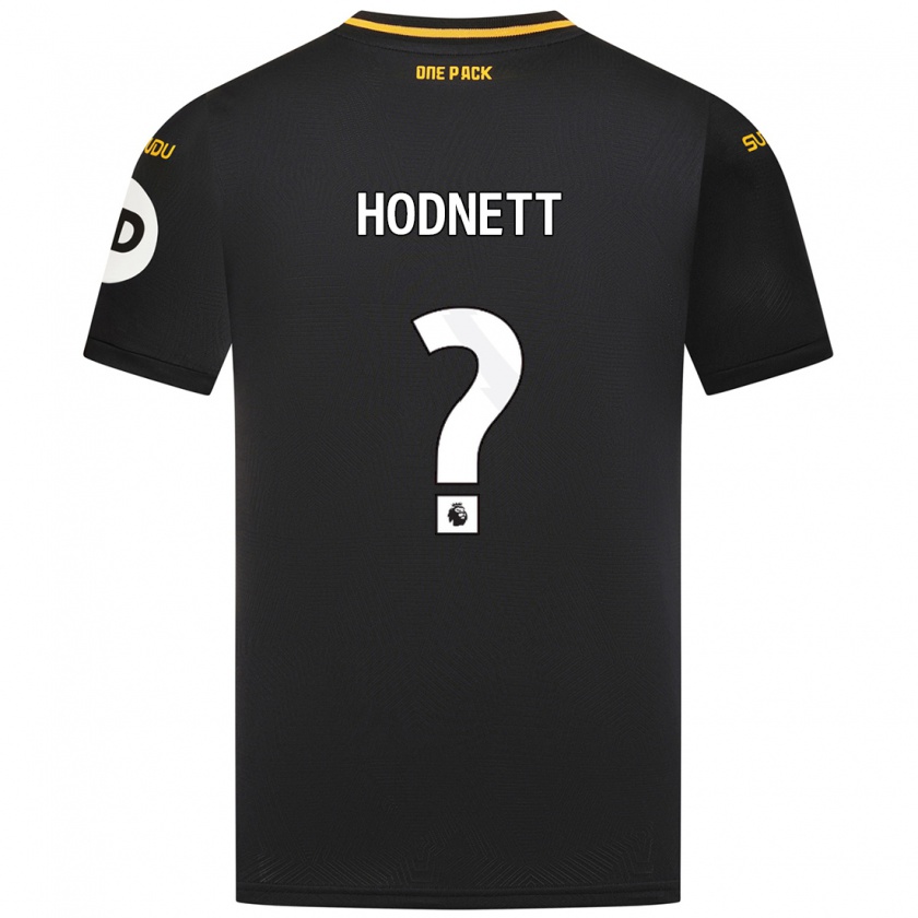 Kandiny Bambino Maglia Jack Hodnett #0 Nero Kit Gara Away 2024/25 Maglietta