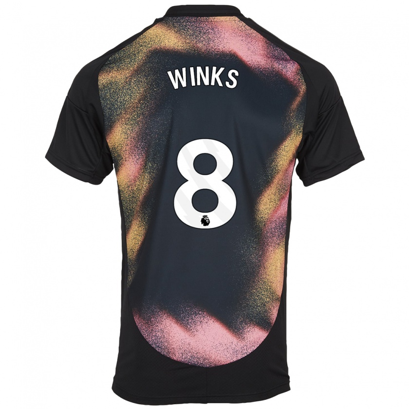 Kandiny Kinder Harry Winks #8 Schwarz Weiß Auswärtstrikot Trikot 2024/25 T-Shirt Österreich