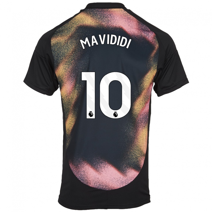 Kandiny Bambino Maglia Stephy Mavididi #10 Nero Bianco Kit Gara Away 2024/25 Maglietta