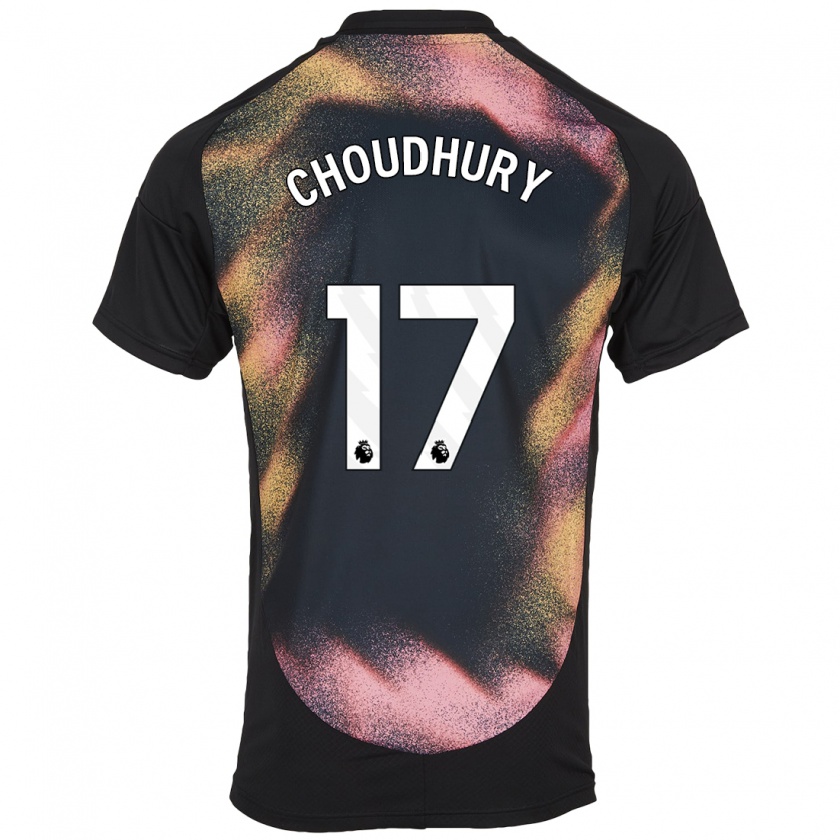 Kandiny Kinder Hamza Choudhury #17 Schwarz Weiß Auswärtstrikot Trikot 2024/25 T-Shirt Österreich