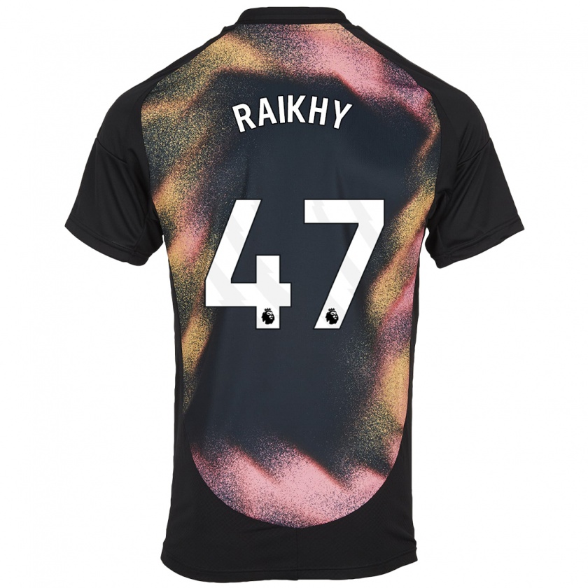 Kandiny Kinderen Arjan Raikhy #47 Zwart Wit Uitshirt Uittenue 2024/25 T-Shirt