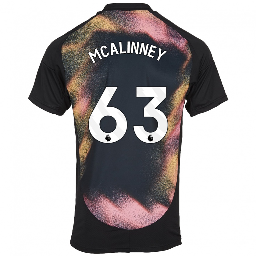 Kandiny Kinderen Liam Mcalinney #63 Zwart Wit Uitshirt Uittenue 2024/25 T-Shirt