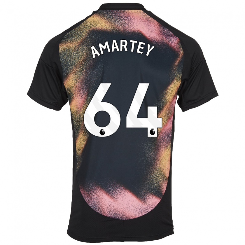 Kandiny Kinderen Bobby Amartey #64 Zwart Wit Uitshirt Uittenue 2024/25 T-Shirt