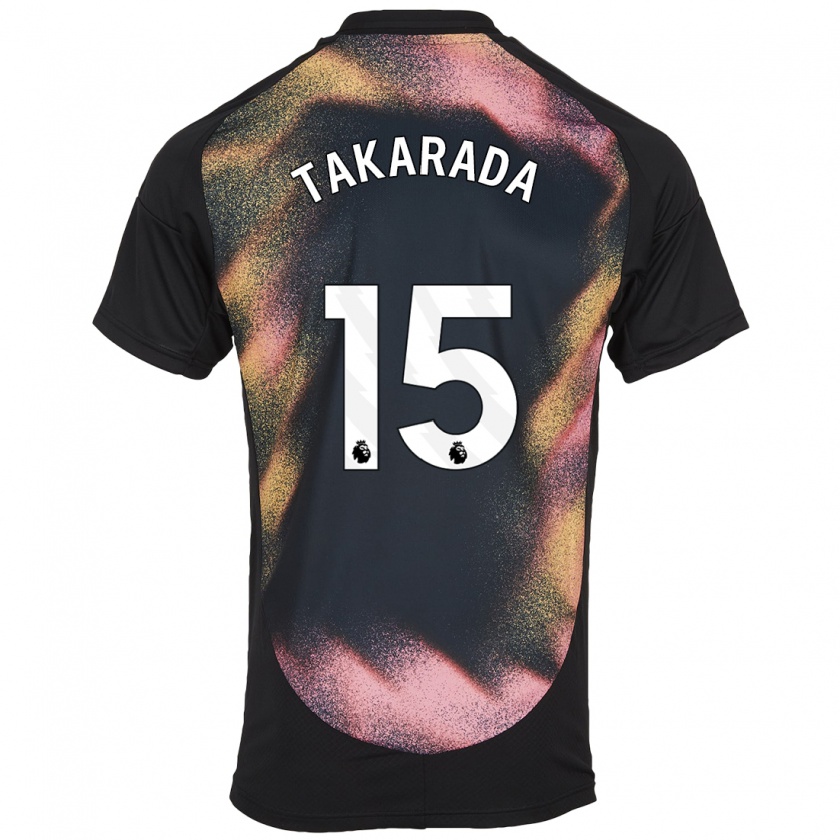 Kandiny Kinder Saori Takarada #15 Schwarz Weiß Auswärtstrikot Trikot 2024/25 T-Shirt Österreich