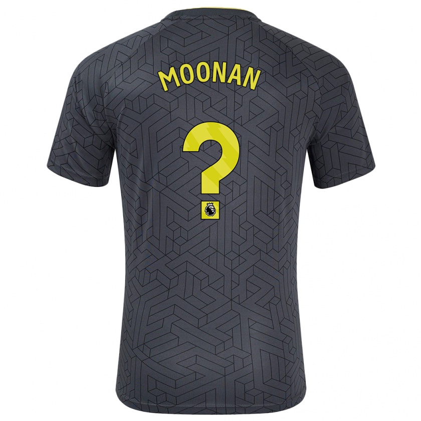 Kandiny Bambino Maglia Bradley Moonan #0 Nero Giallo Kit Gara Away 2024/25 Maglietta