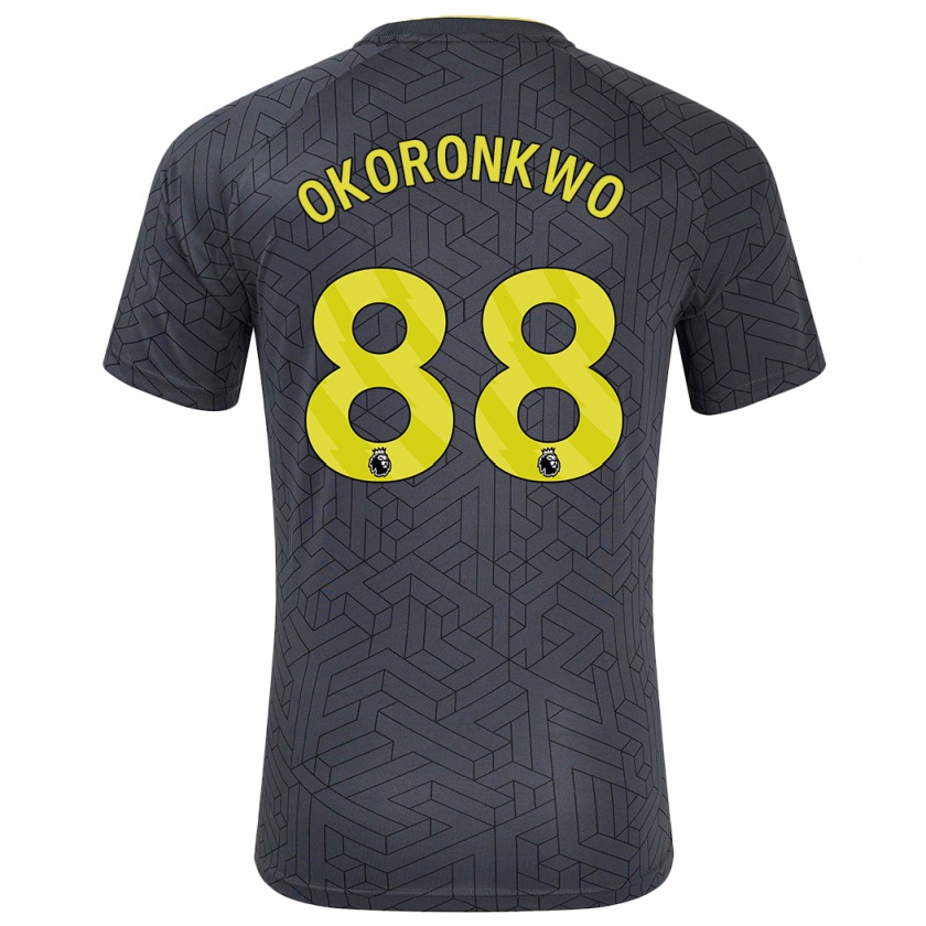 Kandiny Bambino Maglia Francis Okoronkwo #88 Nero Giallo Kit Gara Away 2024/25 Maglietta