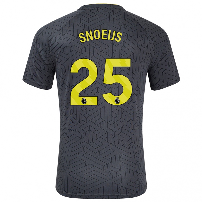 Kandiny Bambino Maglia Katja Snoeijs #25 Nero Giallo Kit Gara Away 2024/25 Maglietta