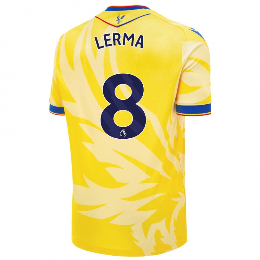 Kandiny Kinderen Jefferson Lerma #8 Geel Uitshirt Uittenue 2024/25 T-Shirt België