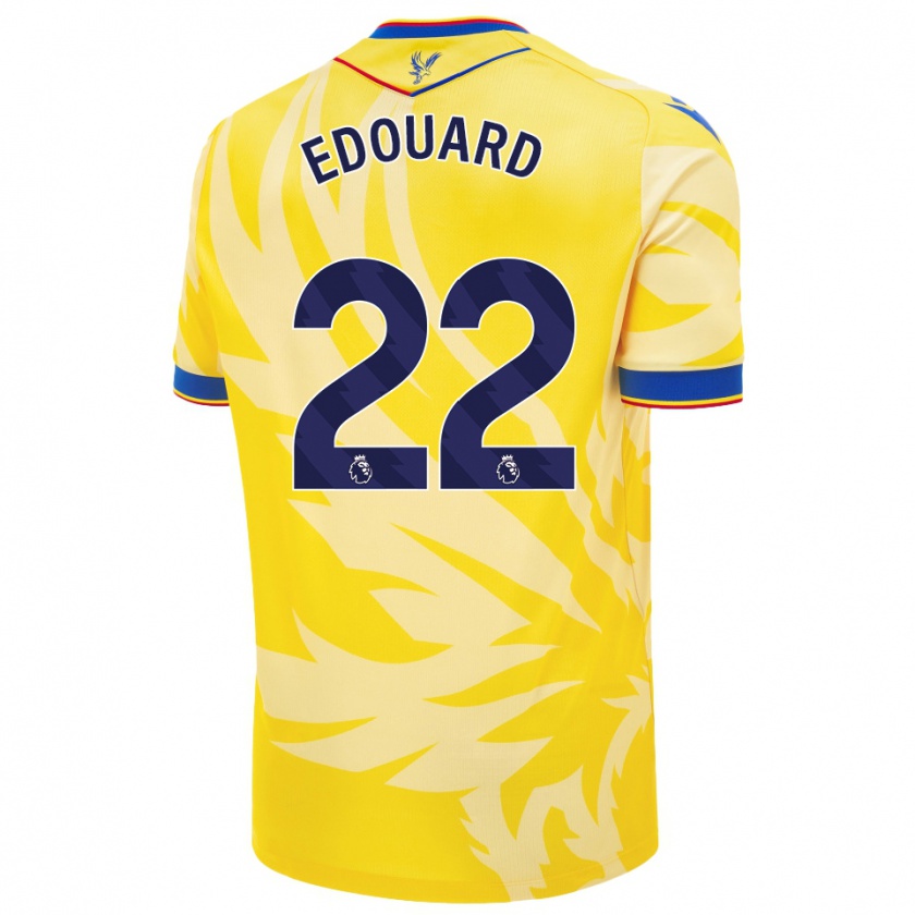 Kandiny Bambino Maglia Odsonne Edouard #22 Giallo Kit Gara Away 2024/25 Maglietta