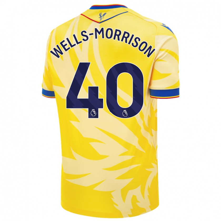 Kandiny Bambino Maglia Jack Wells-Morrison #40 Giallo Kit Gara Away 2024/25 Maglietta