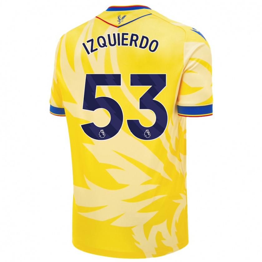 Kandiny Bambino Maglia Jackson Izquierdo #53 Giallo Kit Gara Away 2024/25 Maglietta