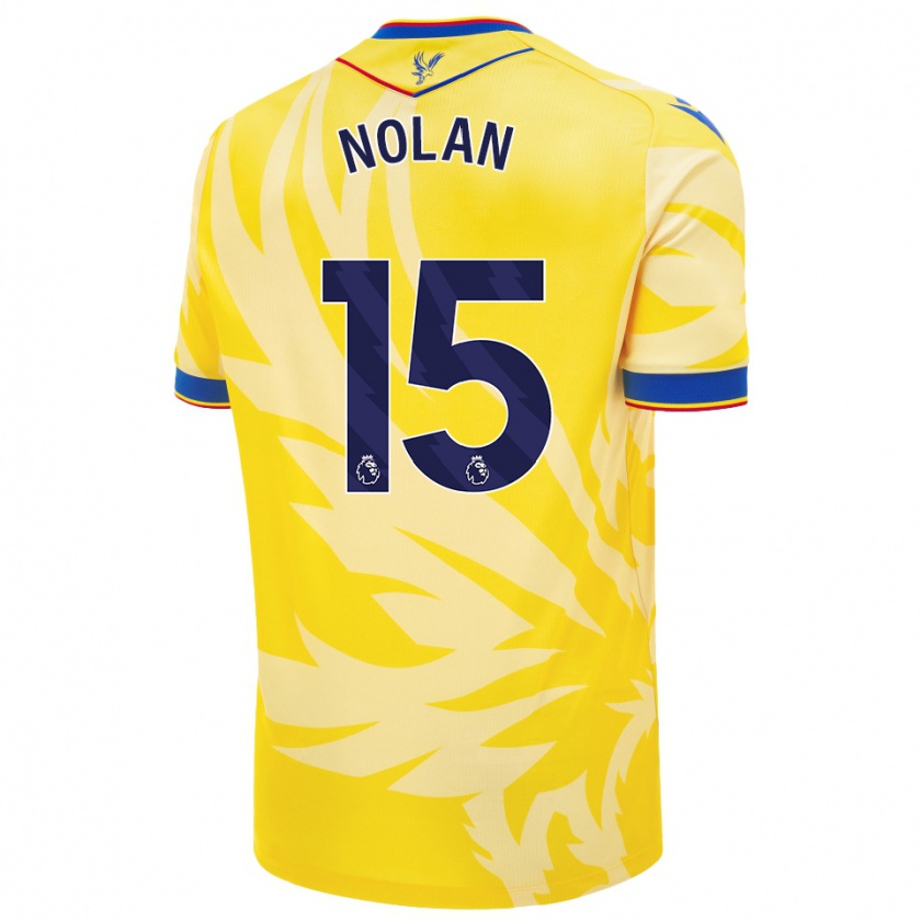 Kandiny Bambino Maglia Hayley Nolan #15 Giallo Kit Gara Away 2024/25 Maglietta