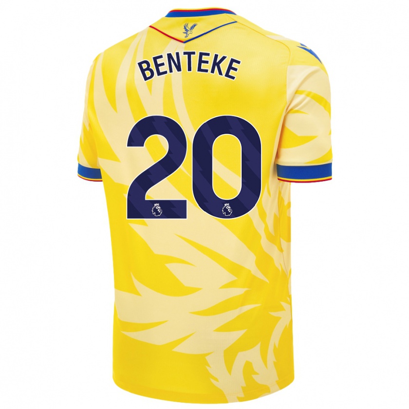 Kandiny Criança Camisola Christian Benteke #20 Amarelo Alternativa 2024/25 Camisa Brasil