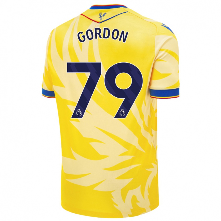 Kandiny Bambino Maglia John-Kymani Gordon #79 Giallo Kit Gara Away 2024/25 Maglietta