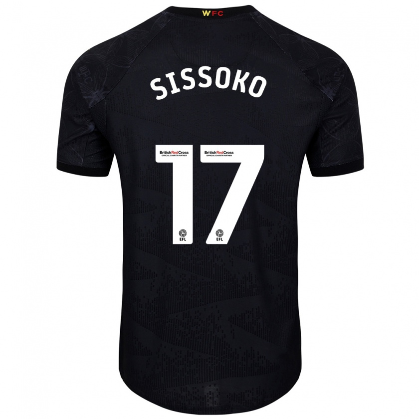 Kandiny Niño Camiseta Moussa Sissoko #17 Negro Blanco 2ª Equipación 2024/25 La Camisa