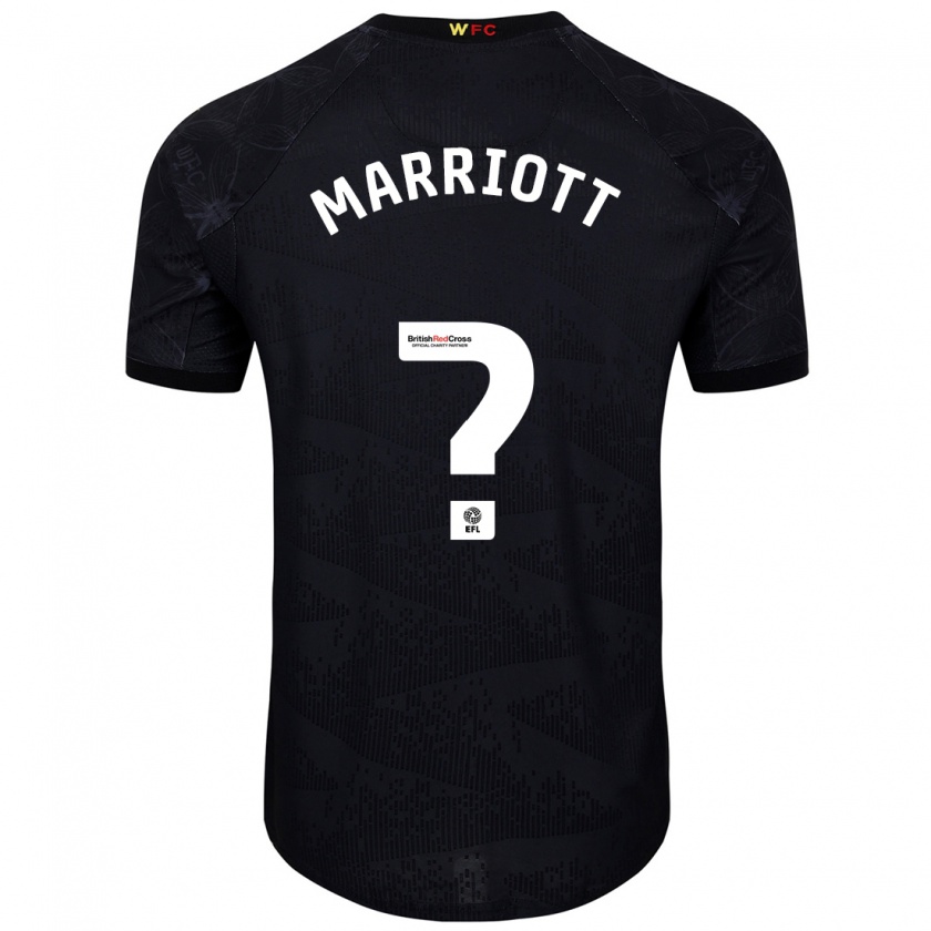 Kandiny Kinderen Alfie Marriott #0 Zwart Wit Uitshirt Uittenue 2024/25 T-Shirt