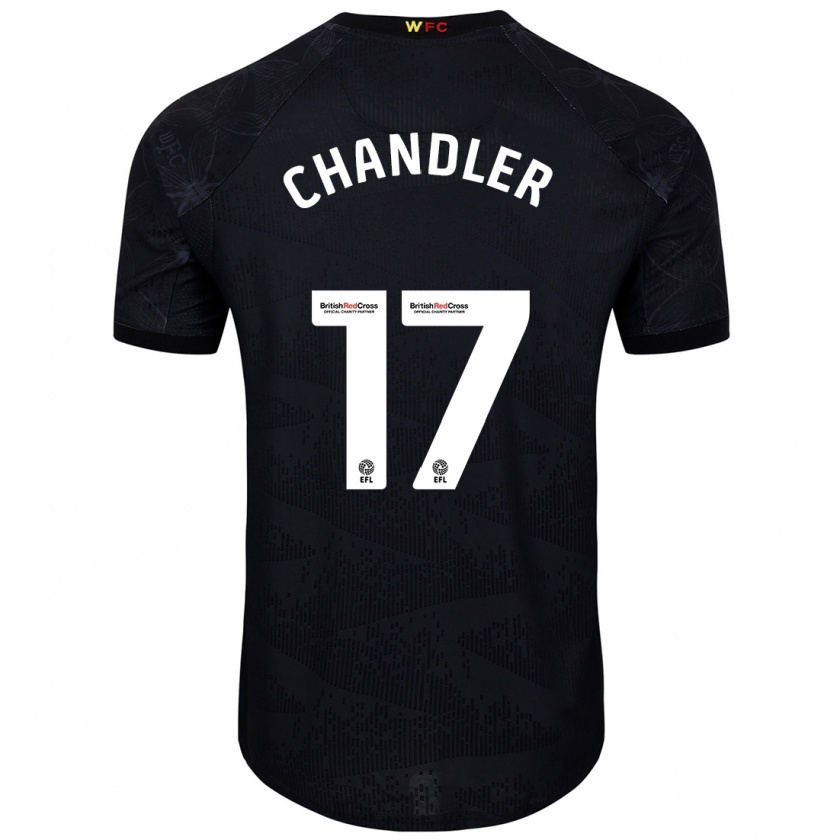 Kandiny Kinderen Megan Chandler #17 Zwart Wit Uitshirt Uittenue 2024/25 T-Shirt