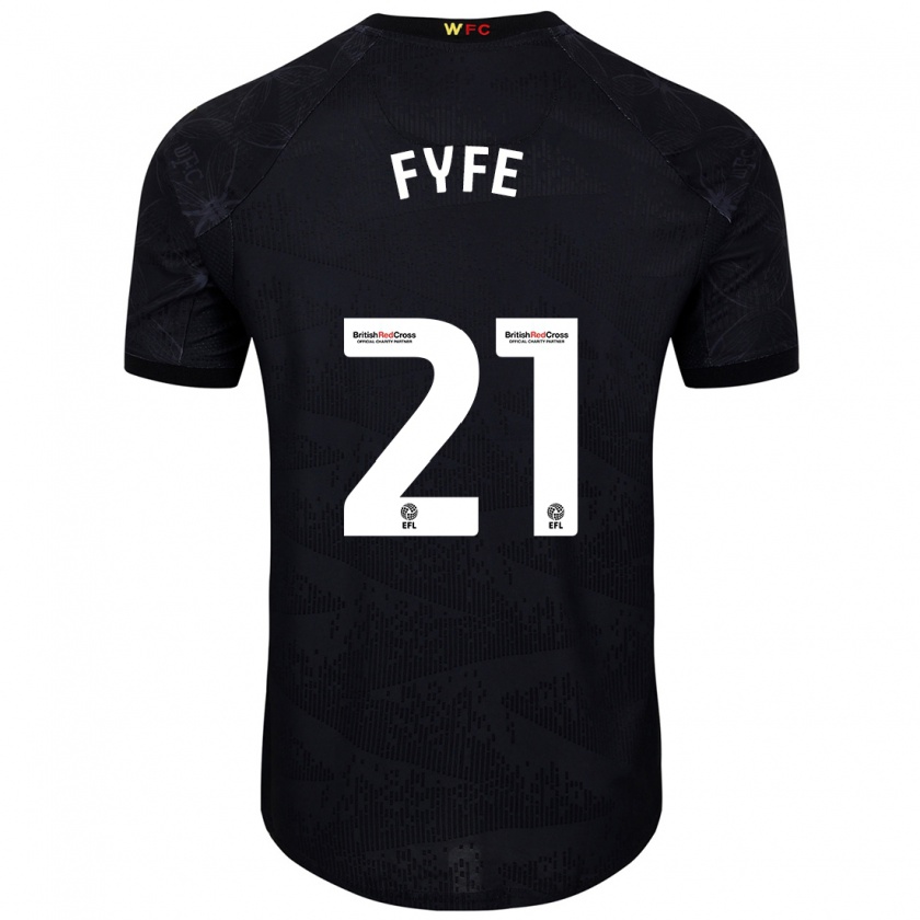 Kandiny Niño Camiseta Flo Fyfe #21 Negro Blanco 2ª Equipación 2024/25 La Camisa México