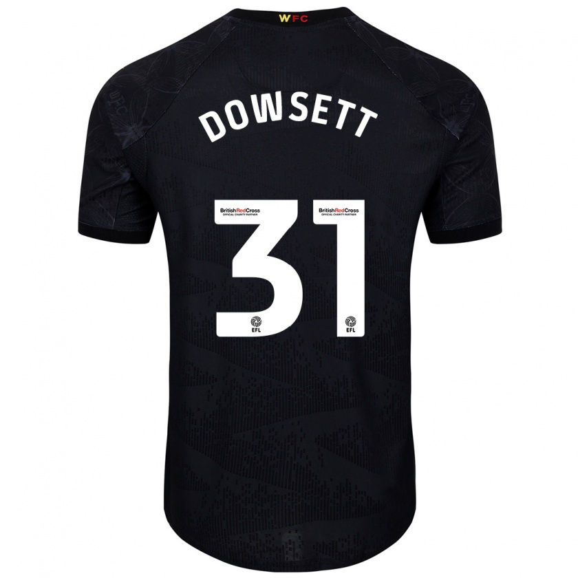 Kandiny Kinderen Rebekah Dowsett #31 Zwart Wit Uitshirt Uittenue 2024/25 T-Shirt