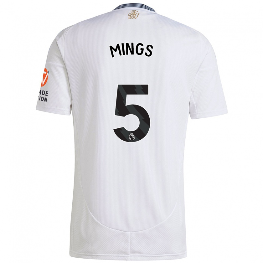 Kandiny Kinderen Tyrone Mings #5 Wit Uitshirt Uittenue 2024/25 T-Shirt