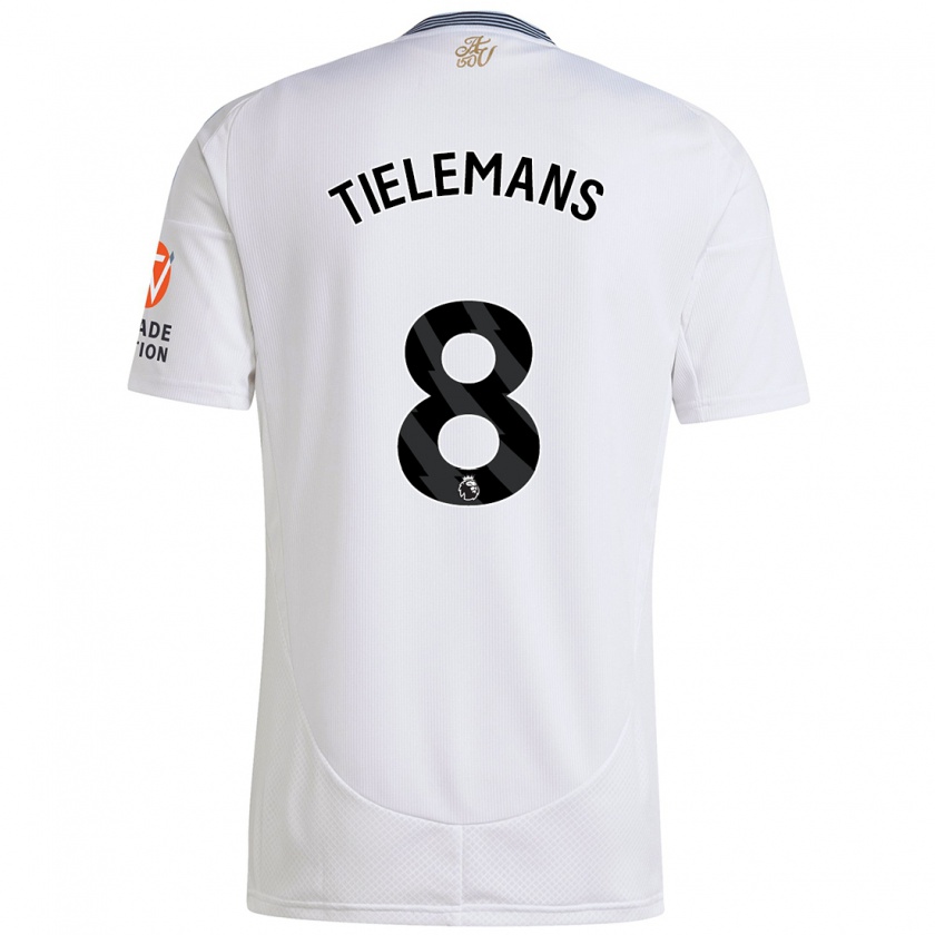 Kandiny Kinderen Youri Tielemans #8 Wit Uitshirt Uittenue 2024/25 T-Shirt