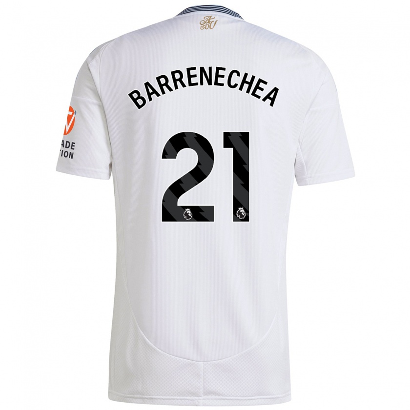 Kandiny Bambino Maglia Enzo Barrenechea #21 Bianco Kit Gara Away 2024/25 Maglietta