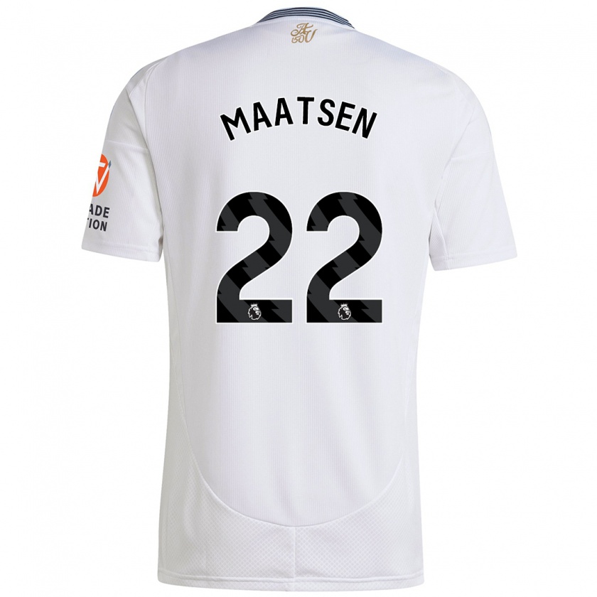 Kandiny Niño Camiseta Ian Maatsen #22 Blanco 2ª Equipación 2024/25 La Camisa