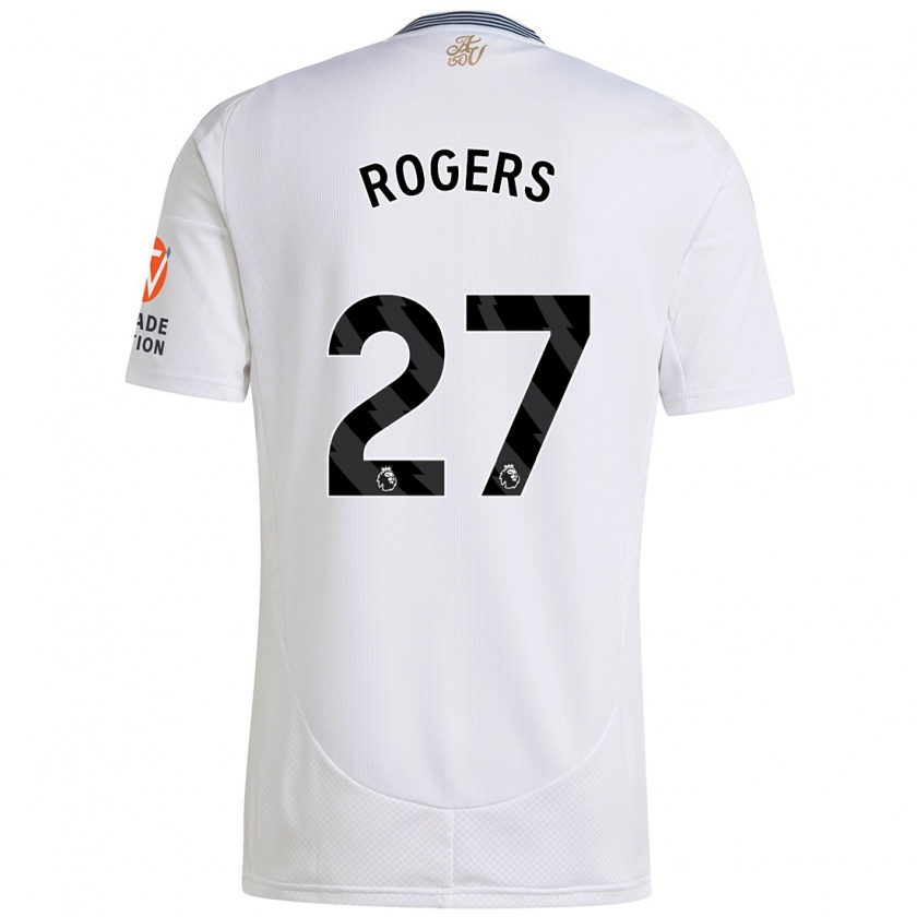 Kandiny Bambino Maglia Morgan Rogers #27 Bianco Kit Gara Away 2024/25 Maglietta