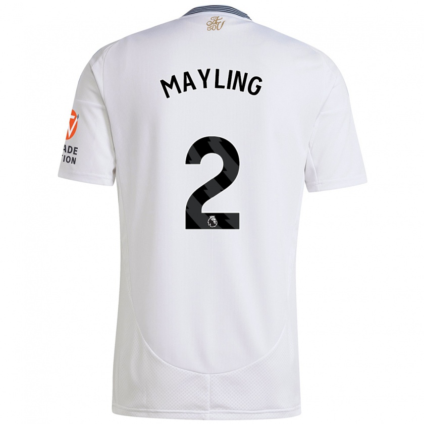 Kandiny Bambino Maglia Sarah Mayling #2 Bianco Kit Gara Away 2024/25 Maglietta