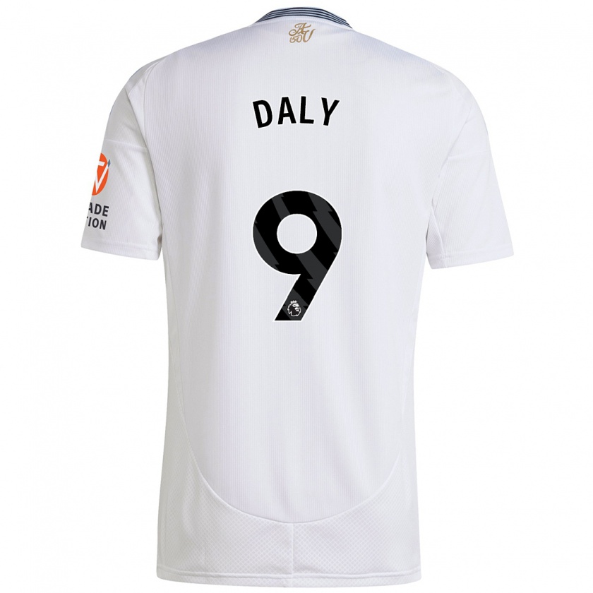 Kandiny Bambino Maglia Rachel Daly #9 Bianco Kit Gara Away 2024/25 Maglietta