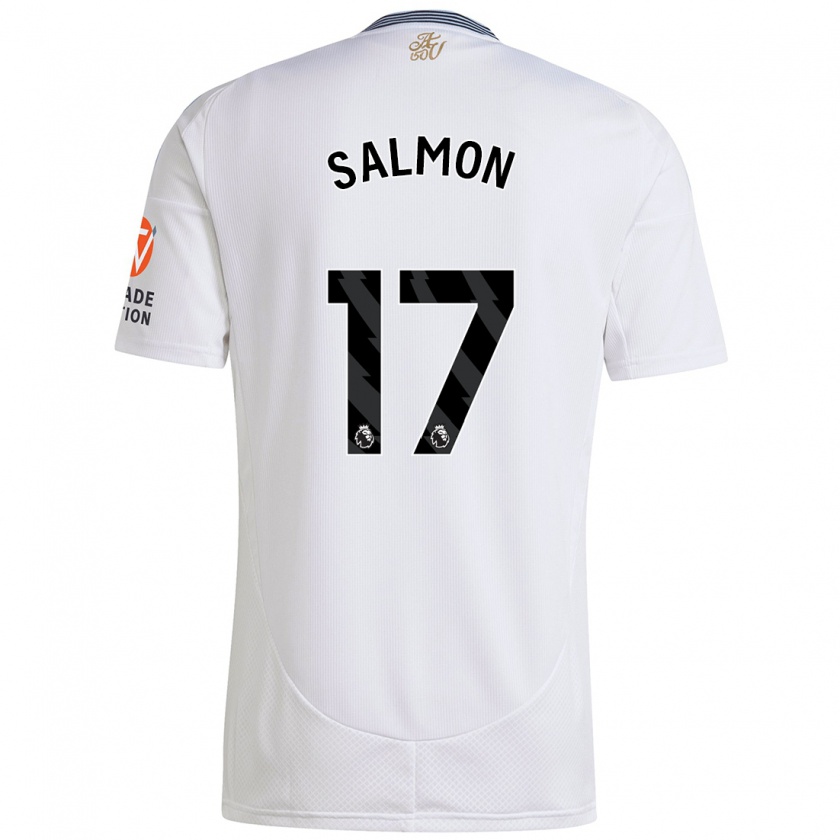 Kandiny Bambino Maglia Ebony Salmon #17 Bianco Kit Gara Away 2024/25 Maglietta