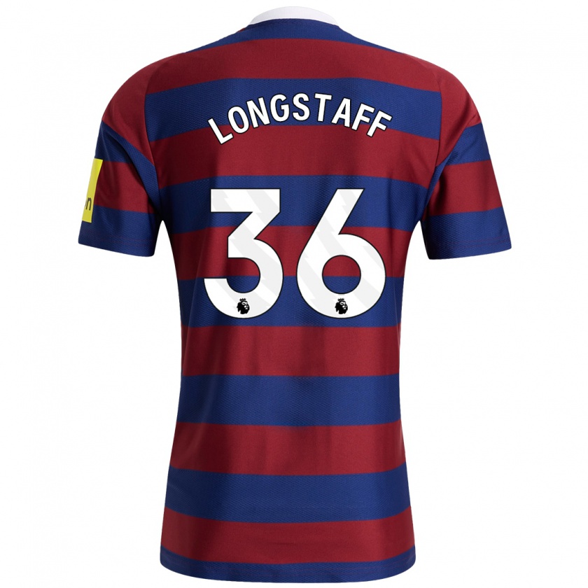 Kandiny Niño Camiseta Sean Longstaff #36 Burdeos Azul Marino 2ª Equipación 2024/25 La Camisa