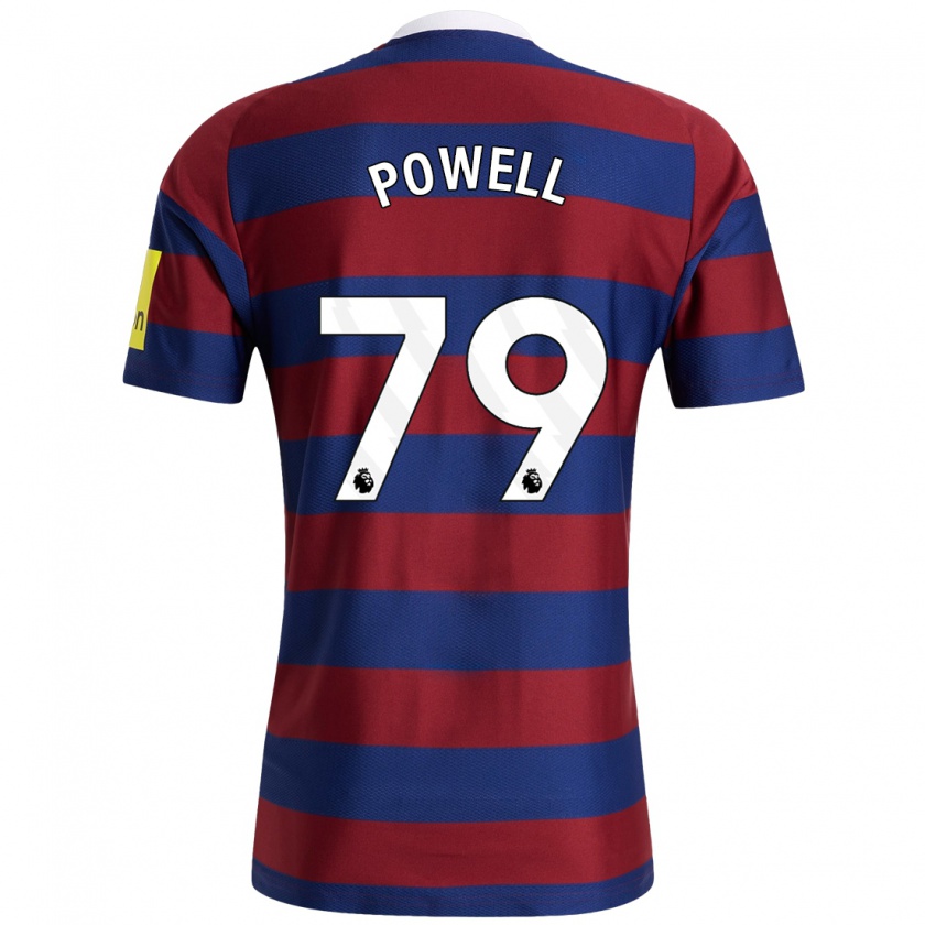 Kandiny Bambino Maglia Rory Powell #79 Borgogna Blu Navy Kit Gara Away 2024/25 Maglietta