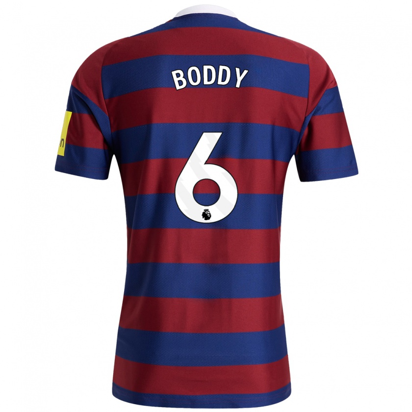 Kandiny Bambino Maglia Elysia Boddy #6 Borgogna Blu Navy Kit Gara Away 2024/25 Maglietta