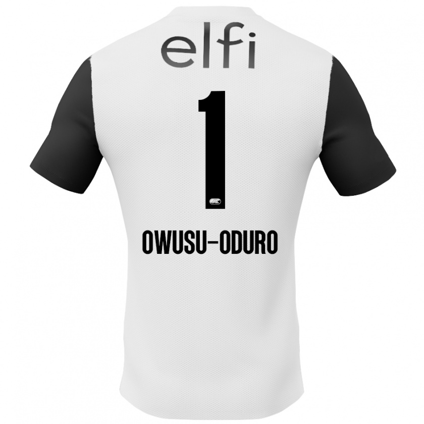 Kandiny Niño Camiseta Rome Jayden Owusu-Oduro #1 Blanco Negro 2ª Equipación 2024/25 La Camisa México