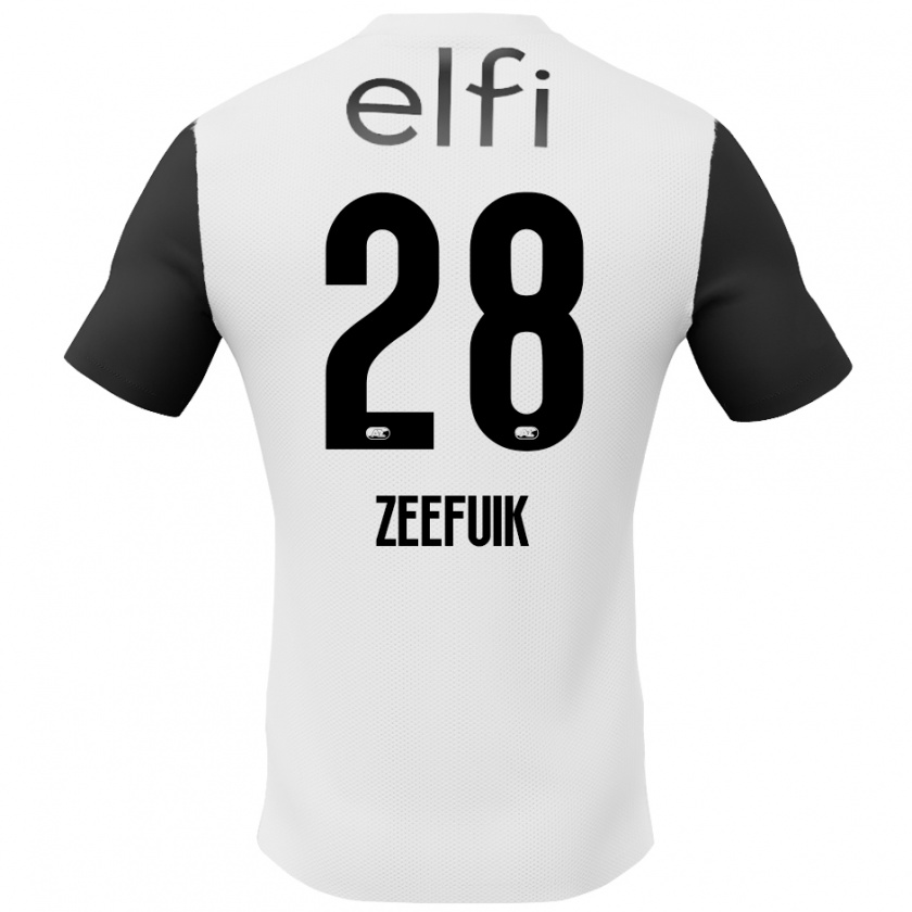 Kandiny Kinderen Lequincio Zeefuik #28 Wit Zwart Uitshirt Uittenue 2024/25 T-Shirt