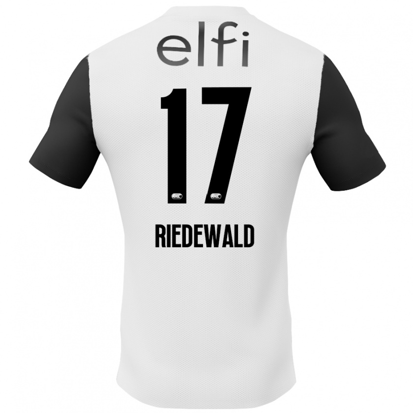 Kandiny Niño Camiseta Kenzo Riedewald #17 Blanco Negro 2ª Equipación 2024/25 La Camisa México