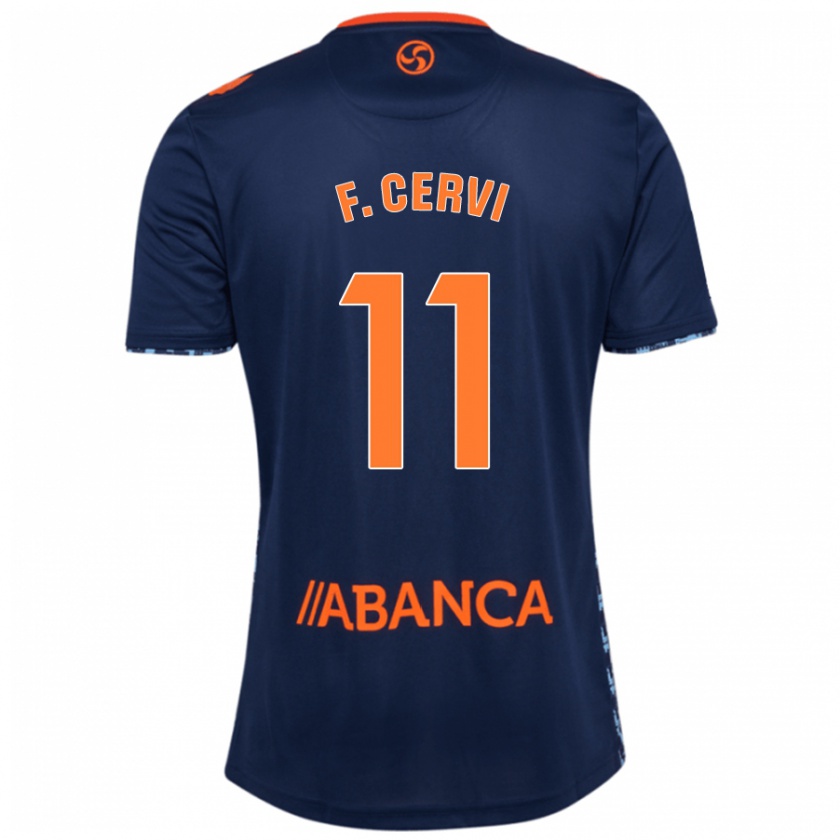 Kandiny Bambino Maglia Franco Cervi #11 Blu Navy Kit Gara Away 2024/25 Maglietta