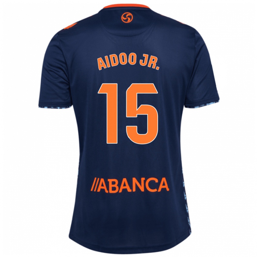 Kandiny Bambino Maglia Joseph Aidoo #15 Blu Navy Kit Gara Away 2024/25 Maglietta