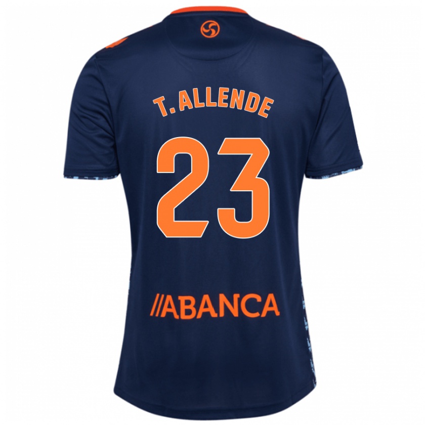 Kandiny Kinderen Tadeo Allende #23 Marineblauw Uitshirt Uittenue 2024/25 T-Shirt België