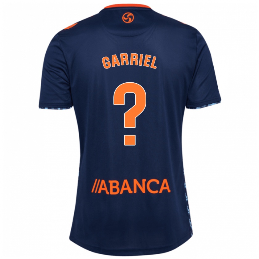 Kandiny Bambino Maglia Iván Garriel #0 Blu Navy Kit Gara Away 2024/25 Maglietta